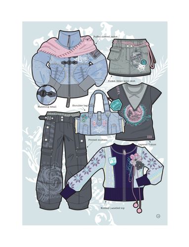 冬天雪山滑雪服装系列款式矢量图产品工业素材免费下载(图片编号